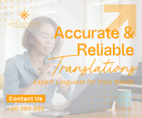 Corporate Reliable Translator Service Facebook Post