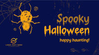 Halloween Spider Greeting Facebook Event Cover