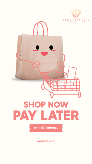 Cute Shopping Bag Facebook Story Image Preview