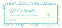 Wispy Leaves Gift Certificate