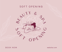 Spa Soft Opening  Facebook Post Design