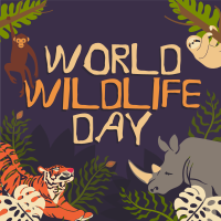 Rustic World Wildlife Day Instagram Post