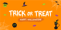 Cute Trick or Treat Twitter Post