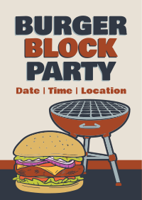 Burger Block Party Flyer