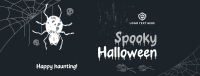 Halloween Spider Greeting Facebook Cover Design