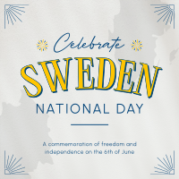 Conventional Sweden National Day Instagram Post