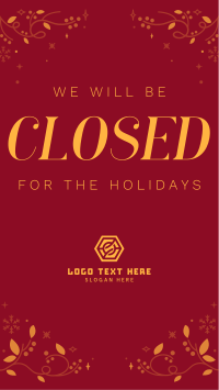 Closed for Christmas Instagram Story