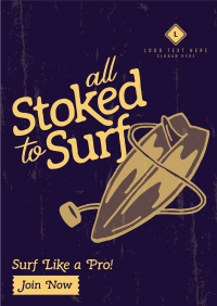 Stoked to Surf Poster