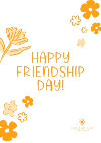 Floral Friendship Day Poster