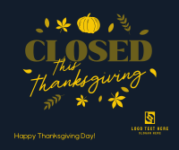 Closed for Thanksgiving Facebook Post