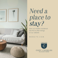 Cozy Place to Stay Instagram Post Image Preview