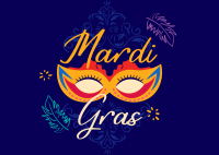 Decorative Mardi Gras Postcard