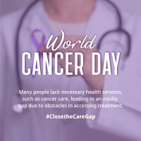 Cancer Day Ribbon Pin Linkedin Post Design