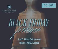 Black Friday Minimalist Promo Facebook Post