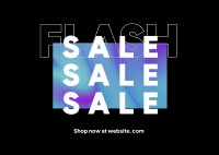 Gradient Flash Sale Postcard Design