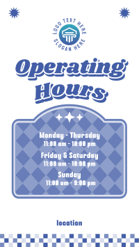 Retro Operating Hours  Facebook Story