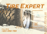 Tire Expert Postcard Image Preview