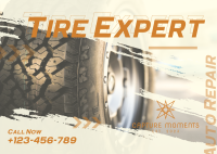 Tire Expert Postcard Image Preview