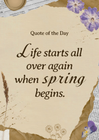 Scrapbook Spring Quote Flyer