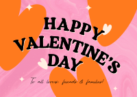 Cute Valentine Hearts Postcard