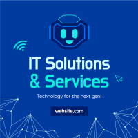 IT Solutions Instagram Post Design