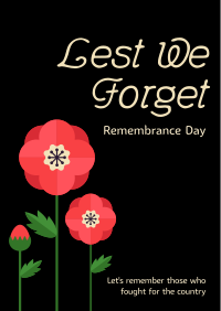 Poppy Remembrance Day Flyer