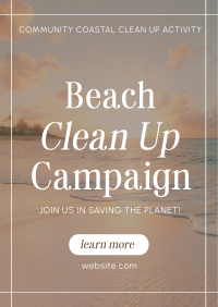 Beach Clean Up Drive Poster