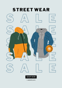 Street Wear Sale Poster