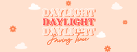 Quirky Daylight Saving Facebook Cover Design