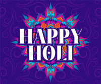 Holi Greeting Flourishes Facebook Post