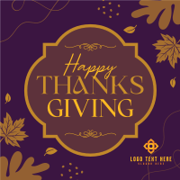 Thanksgiving Generic Greetings Instagram Post