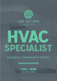 Minimalist HVAC Expert Poster