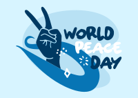 Peace Day Doodles Postcard