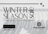 Winter Season Sale Postcard