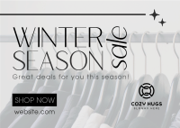 Winter Season Sale Postcard