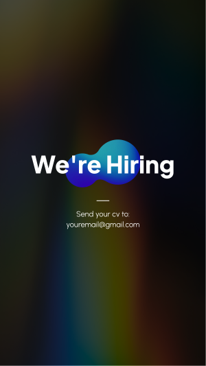 We're Hiring Holographic Facebook Story Image Preview