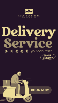 Retro Courier Service Facebook Story Image Preview