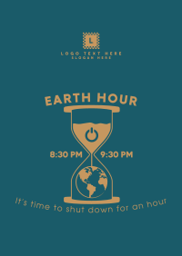 Earth Hour Glass Poster