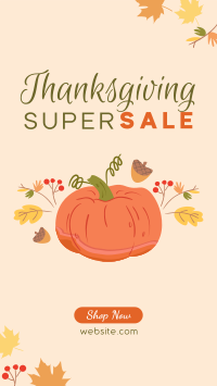 Thanksgiving Pumpkin Sale Facebook Story