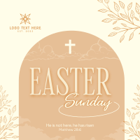 Floral Easter Sunday Instagram Post Design