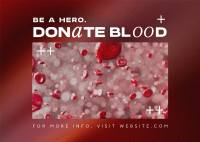 Modern Blood Donation Postcard