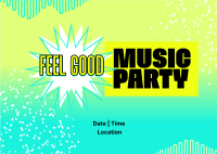 Feel Good Party Postcard Design