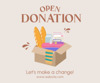 Open Donation Facebook Post Design