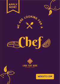 We are Hiring Chef Flyer