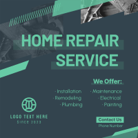 Modern Repair Service Instagram Post Design