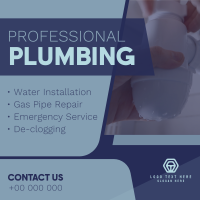 Modern Professional Plumbing Linkedin Post