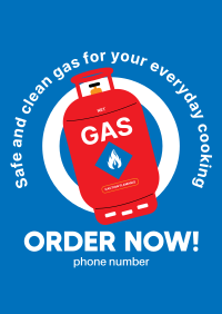 Order Your LPG Now Poster Design