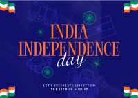 India Independence Day Postcard example 3