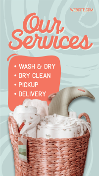 Swirly Laundry Services Facebook Story