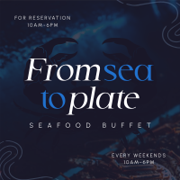Seafood Cuisine Buffet Instagram Post